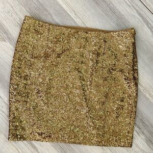 Cache Gold Sequin Skirt Size 2
